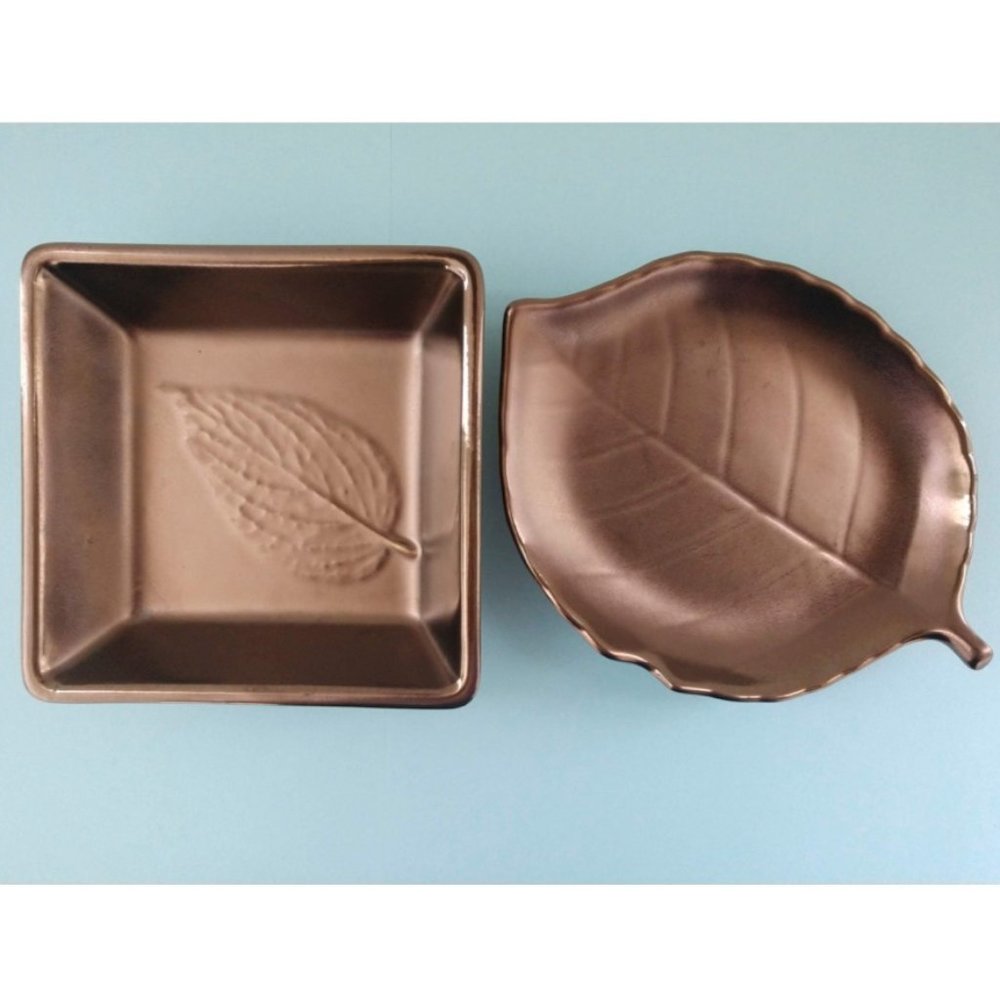 Crate and Barrel ceramic trays - set of two